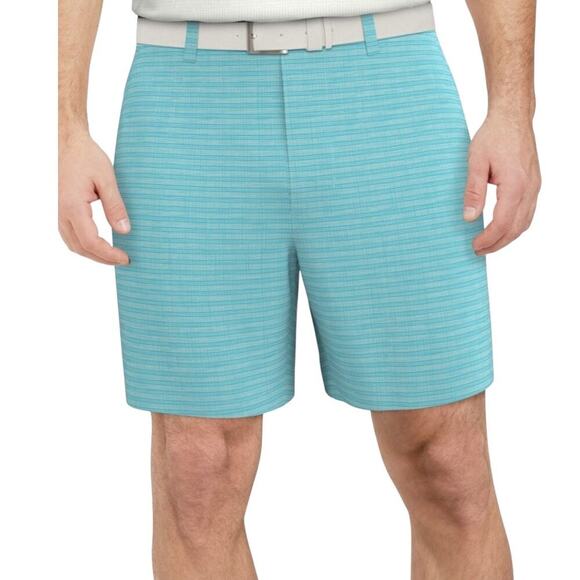 PGA TOUR Men's Hawaiian Blue Striped 8" Golf Shorts | NEW/NWT!! - Picture 1 of 11